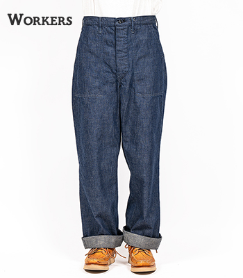 WORKERS ワーカーズ Brown Back Denim|Reversed Sateen|ベーカーパンツ
