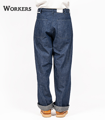WORKERS ワーカーズ Brown Back Denim|Reversed Sateen|ベーカーパンツ