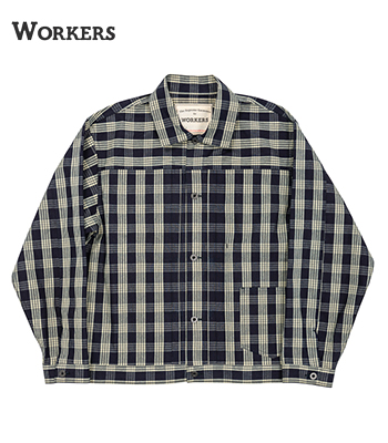 WORKERS ワーカーズ 7.5oz.インディゴチェック|パラカ|ワーク