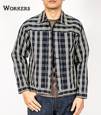 WORKERS ワーカーズ 7.5oz.インディゴチェック|パラカ|ワーク
