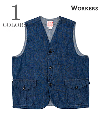 WORKERS ワーカーズ インディゴデニム|クルーザーベスト『Cruiser Vest