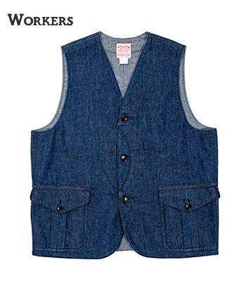 WORKERS ワーカーズ インディゴデニム|クルーザーベスト『Cruiser Vest