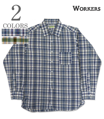 post overalls イカットマドラスシャツ Post Overalls BD2 IKAT Madras Shirt Navy – Clutch Cafe