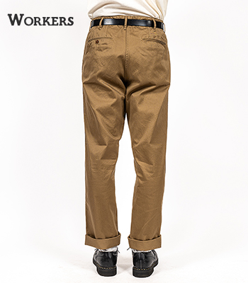 WORKERS ワーカーズ　スリムフィットチノパン　34 WORKERS 20AW START!!OFFICER TROUSERS SLIM TYPE 2. | andPheb