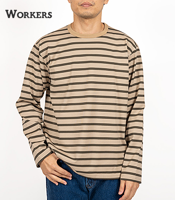 WORKERS ワーカーズ 長袖|クルーネック|ボーダーTEE『Border T Long,Crew』【アメカジ・カレッジ】25s-6-border WORKERS ワーカーズ 長袖|クルーネック|ボーダーTEE『Border T Long
