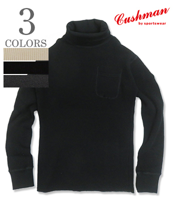 CUSHMAN クッシュマン 長袖|ビッグワッフル|タートル|サーマルロンTEE