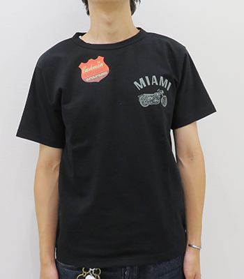 CUSHMAN クッシュマン 半袖|16番単糸|プリントTシャツ『MIAMI
