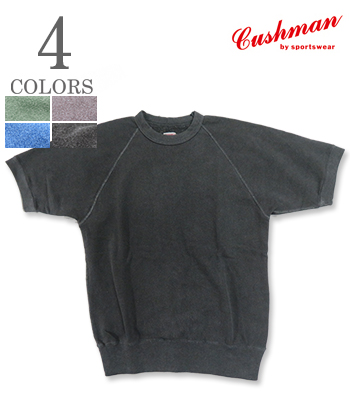 CUSHMAN クッシュマン 裏毛|パイル|半袖スウェット『VINTAGE WASH MINI
