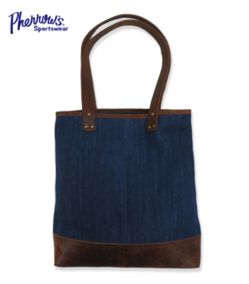 PHERROW'S フェローズ ウインドラグ|デニム|バッファローレザー|トート