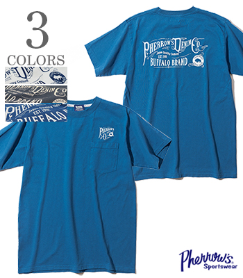 PHERROW'S フェローズ 半袖|ポケット|プリントTシャツ『PHERROW'S