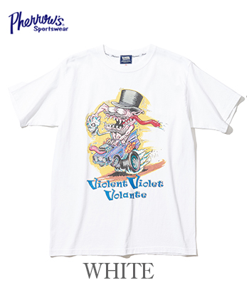 PHERROW'S フェローズ 半袖|プリントTシャツ『Violent Violet Volante