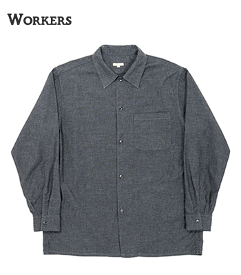 WORKERS ワーカーズ 長袖|5.5oz.|シャンブレー|オープンカラーシャツ