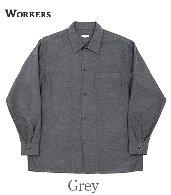 WORKERS ワーカーズ 長袖|コットンウール|オープンカラーシャツ『Open