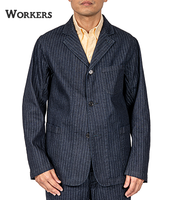 WORKERS ワーカーズ インディゴヘリンボーン|ラフジャケット『Lounge