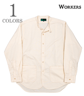 WORKERS ワーカーズ 長袖|シャツクロス|バンドカラーシャツ『Band