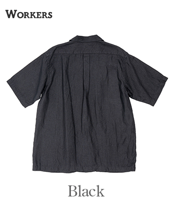 WORKERS ワーカーズ 半袖||リネンオープンカラーシャツ『Open Collar
