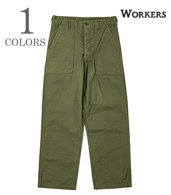 WORKERS ワーカーズ 反スレン染め|バックサテン|ベーカーパンツ WORKERS ワーカーズ 反スレン染め|バックサテン|ベーカーパンツ