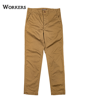 新品　WORKERS オフィストラウザー　ライトブラウコーディロイ　34 WORKERS ワーカーズ 10.5oz.チノクロス|トラウザーズ|スリムフィット