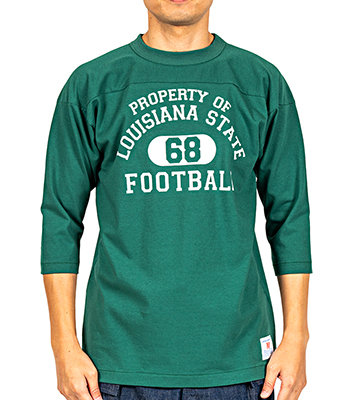 WORKERS ワーカーズ 七分袖|フットボールTEE『Football T, LOUISIANA