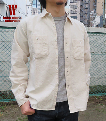 WAREHOUSE ウエアハウス ORGAN別注 長袖|NON WASH|ヘリンボーン|ワーク