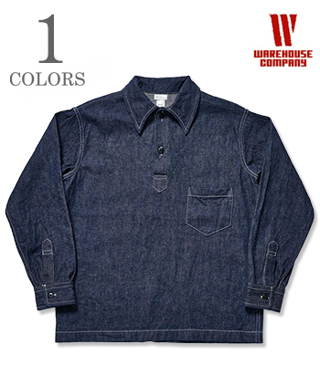 WAREHOUSE ウエアハウス ライトオンスデニム|プルーバーシャツ『1930'S