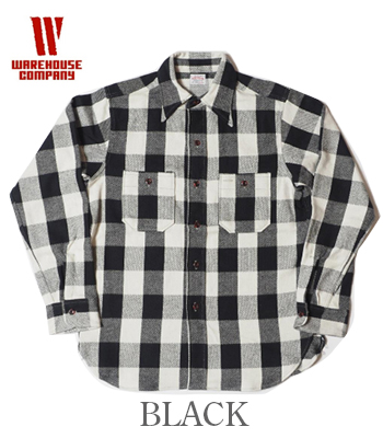WAREHOUSE ウエアハウス 長袖|セルビッチフランネル|ワークシャツ|ワン
