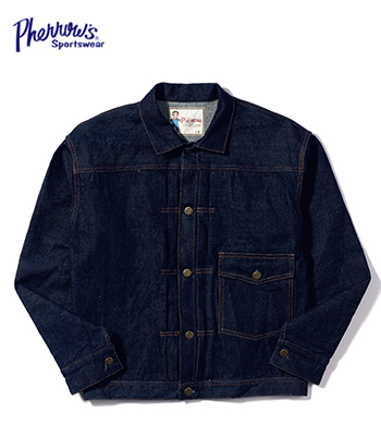 フェローズ 別注デニムジャケット サイズ38 Gジャン PHERROW'S フェローズ デニムジャケット|ワークジャケット|Stronghold