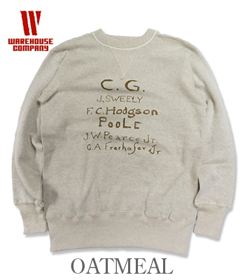 WAREHOUSE 今期新作スウェット　C.G WAREHOUSE ウエアハウス 裏毛|丸胴|セットイン|フリーダムスリーブ