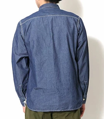 HOUSTON ヒューストン 長袖|シャンブレー|ワークシャツ『USA COTTON