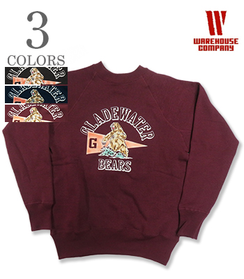 WAREHOUSE ウエアハウス 裏毛|丸胴|ラグランスリーブ|スウェット  