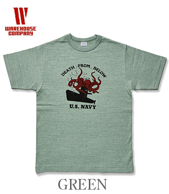 WAREHOUSE ウエアハウス 半袖|杢クルーネック|プリントTEE『88/12