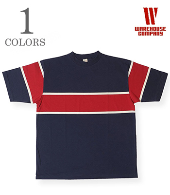即完売 ウエアハウス WAREHOUSE ボーダーTシャツ L WAREHOUSE ウエアハウス 半袖|18番単糸|ボーダーTシャツ『PANEL BORDER