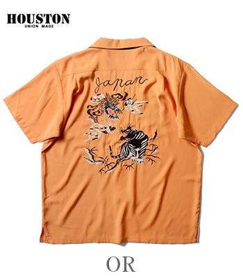 HOUSTON ヒューストン 半袖|ポリエステル|レーヨン|スーベニアシャツ