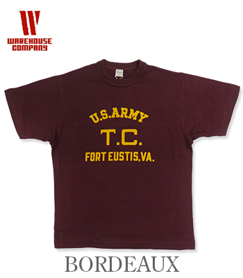 WAREHOUSE ウエアハウス 半袖|粗挽きスラブ糸|シャドーボーダー|プリントTEE『FORT EUSTIS SST』【アメカジ・ミリタリー】4601-FORT WAREHOUSE ウエアハウス 半袖|粗挽きスラブ糸|シャドーボーダー