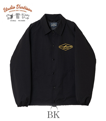 値下げ中8-28【美品】STUDIO D’ARTISAN コーチジャケット 黒 STUDIO D'ARTISAN ステュディオダルチザン D'ARTISAN コーチ