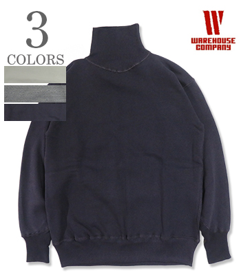 WAREHOUSE ウエアハウス 裏起毛|無地|2本針ステッチ|ハイネック