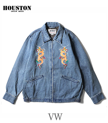 HOUSTON ヒューストン デニム|ベトナムジャケット|マップ柄『DENIM