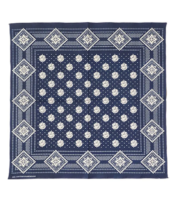 WAREHOUSE ウエアハウス 反応染め|大判|セルヴィッチバンダナ