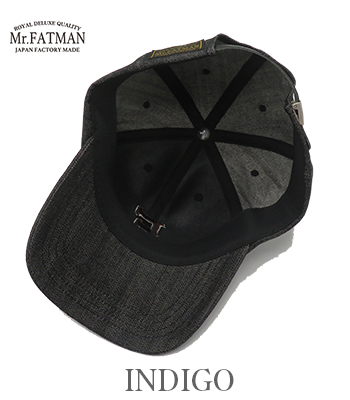 ミスターファットマン キャップ 黒 サイズM Mr.FATMAN ミスターファットマン【LEATHER CAP】レザーキャップ 茶芯