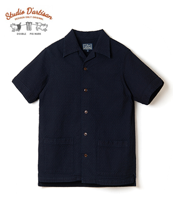 STUDIO D'ARTISAN ステュディオダルチザン 半袖|インディゴ|ドビー織り