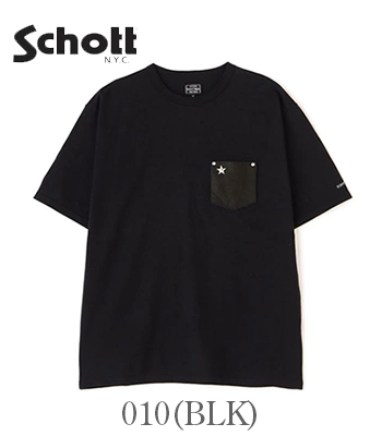 Schott ショット 半袖|クルーネック|ディアスキン|スタッズ『ONESTAR