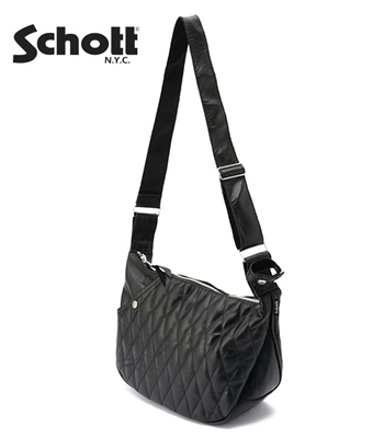 Schott ショット キルティングパッド加工|牛革|バナナバッグ『PADDED