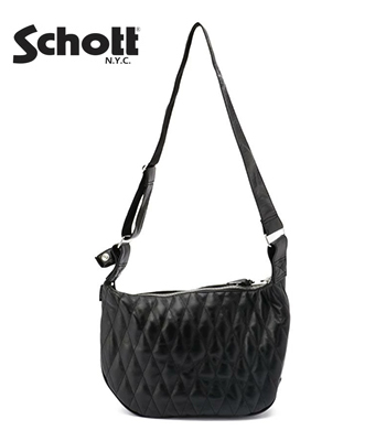 Schott ショット キルティングパッド加工|牛革|バナナバッグ『PADDED