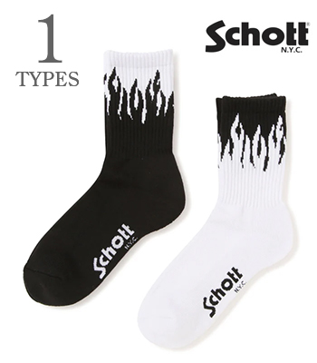 Schott ショット 直営店・特約店限定|2Pソックス|フレイム『HIGT-SOCKS