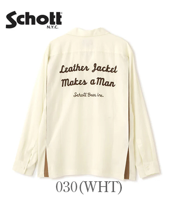 Schott ショット 長袖|オープンカラー|ボーリングシャツ『BOWLING