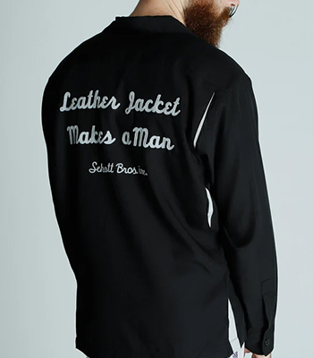 Schott ショット 長袖|オープンカラー|ボーリングシャツ『BOWLING