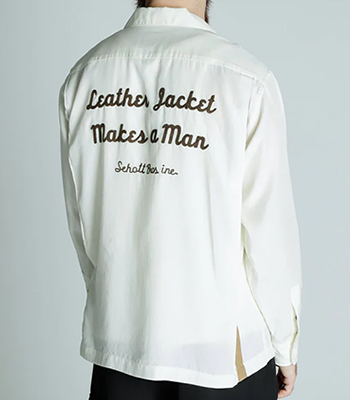 Schott レーヨンボーリングシャツ L アイボリー オープンカラーシャツ Schott レーヨンボーリングシャツ L アイボリー オープンカラー