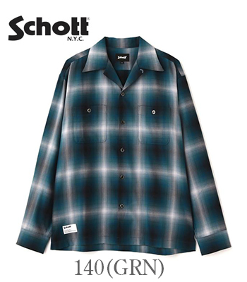 schott ショット　チェックシャツ　フランネルシャツ　長袖シャツ　Lサイズ Schott N.Y.C シャツ Schott/ショット/BLANKET FLANNEL LS SHIRT