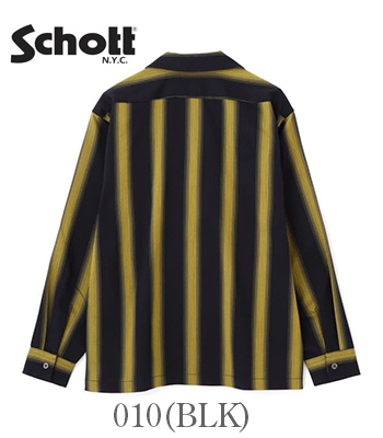 Schott ショット　ネイティブ　ストライプシャツ　オープンカラー　Mサイズ STRIPE WORK SHIRT/ストライプワークシャツ | Schott（ショット