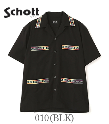 Schott　シャツ　水色　L　キューバシャツ　782-4123007 Schott シャツ 水色 L キューバシャツ 782-4123007